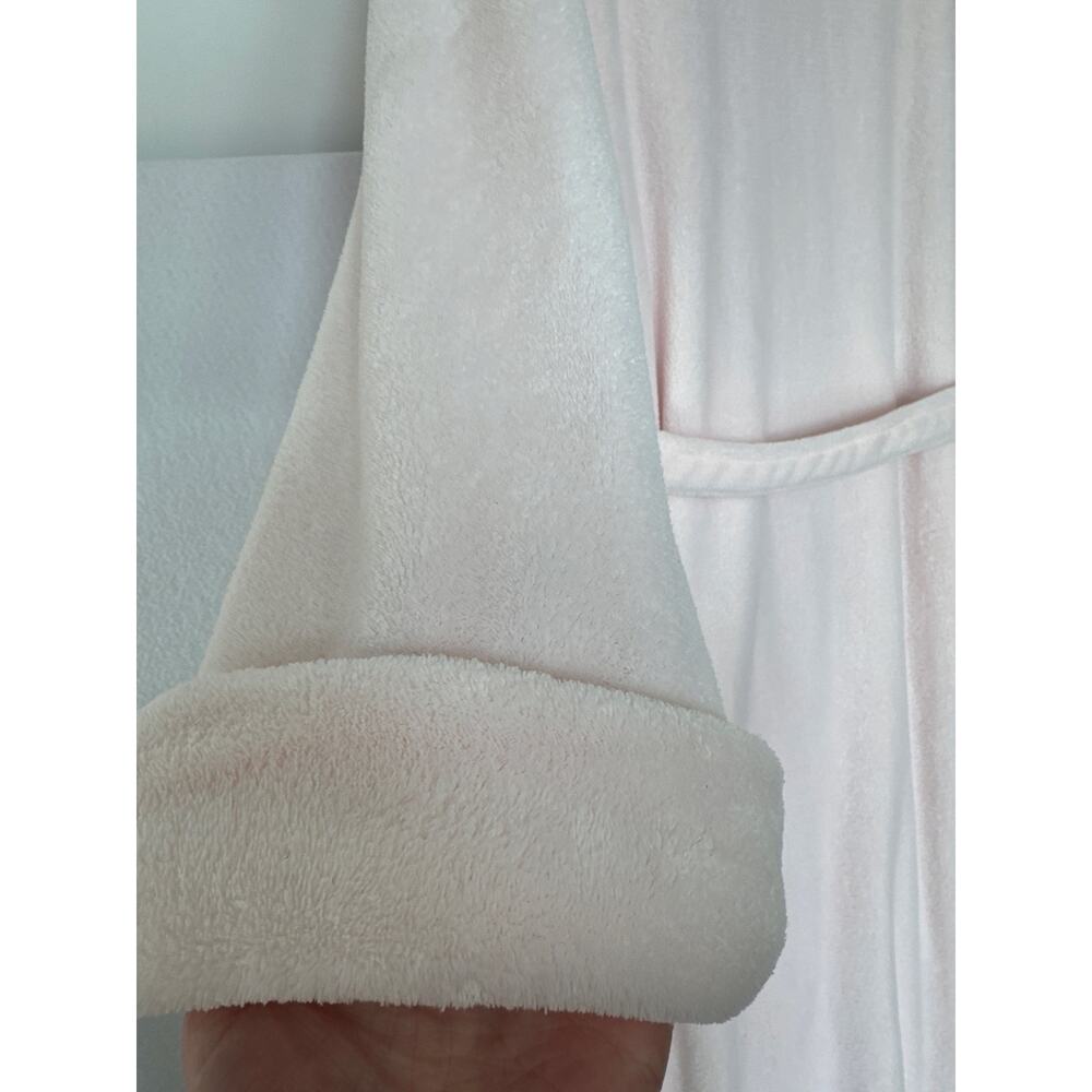 Elizabeth Arden Long Pink Plush Spa Shawl Collar Robe L/XL Cozy Belted Pockets - Picture 11 of 13